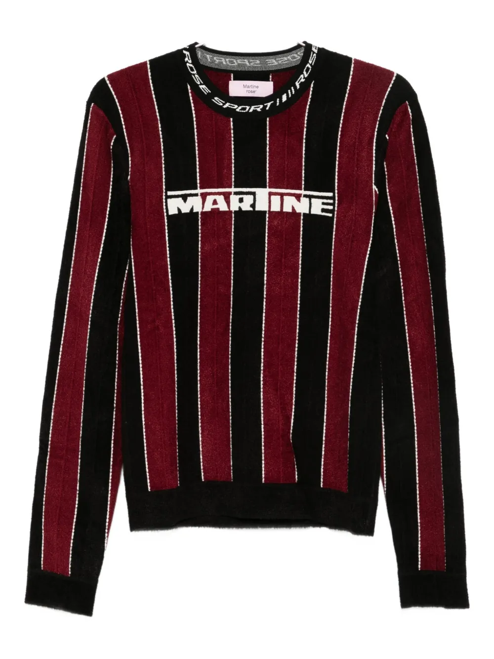 

Полосатый свитер с принтом логотипа Martine Rose, черный