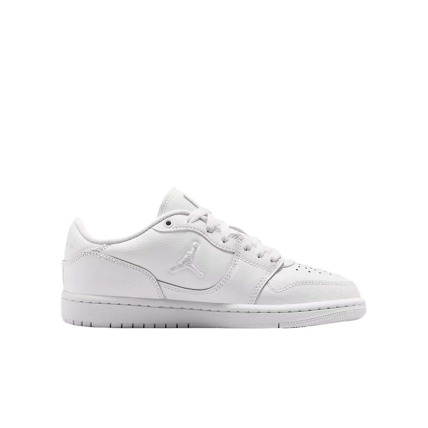 Кроссовки для скейтбординга низкие из натуральной кожи unisex для детей court connect Jordan, White/Pure Platinum — фото 3