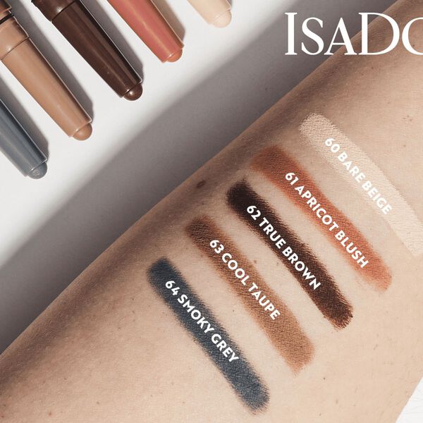Матовые тени для век в стике 60 бежевый, 1,2 г Isadora, цвет 60 bare beige — фото 2