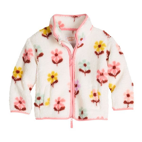 

Детская куртка из высоковорсового флиса для девочек 6-12 лет Jumping Beans, Flower Stem Ivory