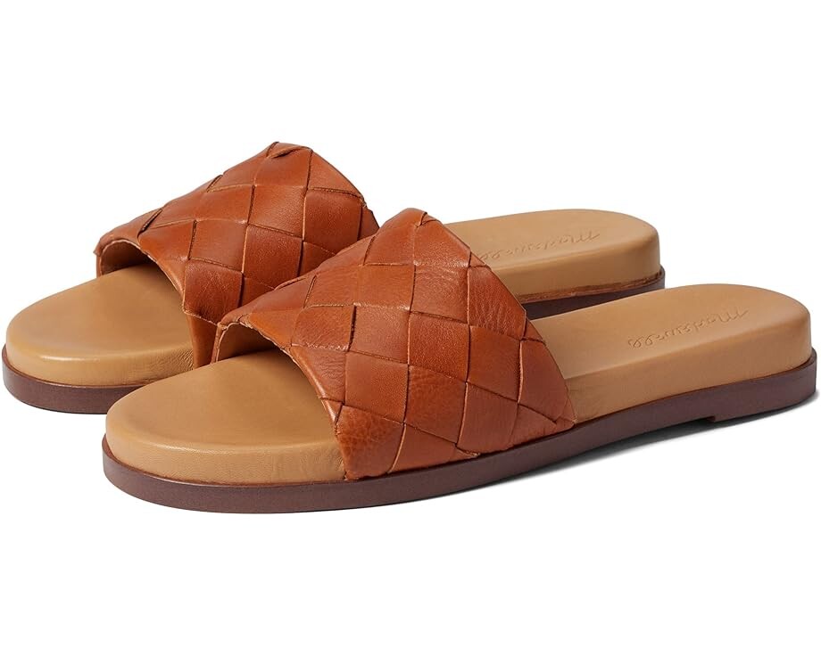 

Сандалии Madewell The Louisa Slide Sandal in Woven Leather, цвет Burnished Caramel