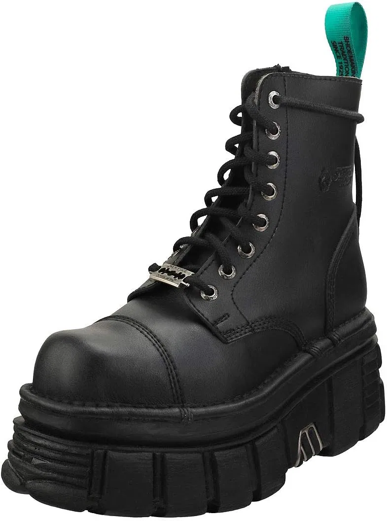 Ботинки New Rock Combat Vegan Unisex на платформе, Black