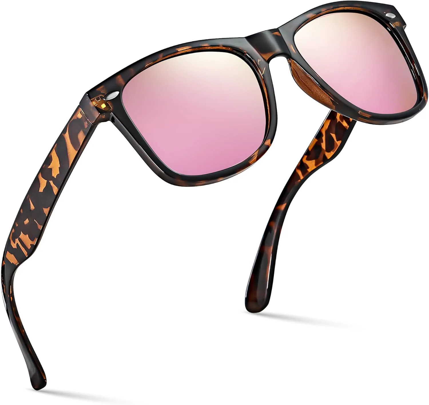 

Поляризованные солнцезащитные очки Retro Rewind для мужчин и женщин - классические солнцезащитные очки с защитой от УФ-излучения, Gloss Tortoise | Revo Pink