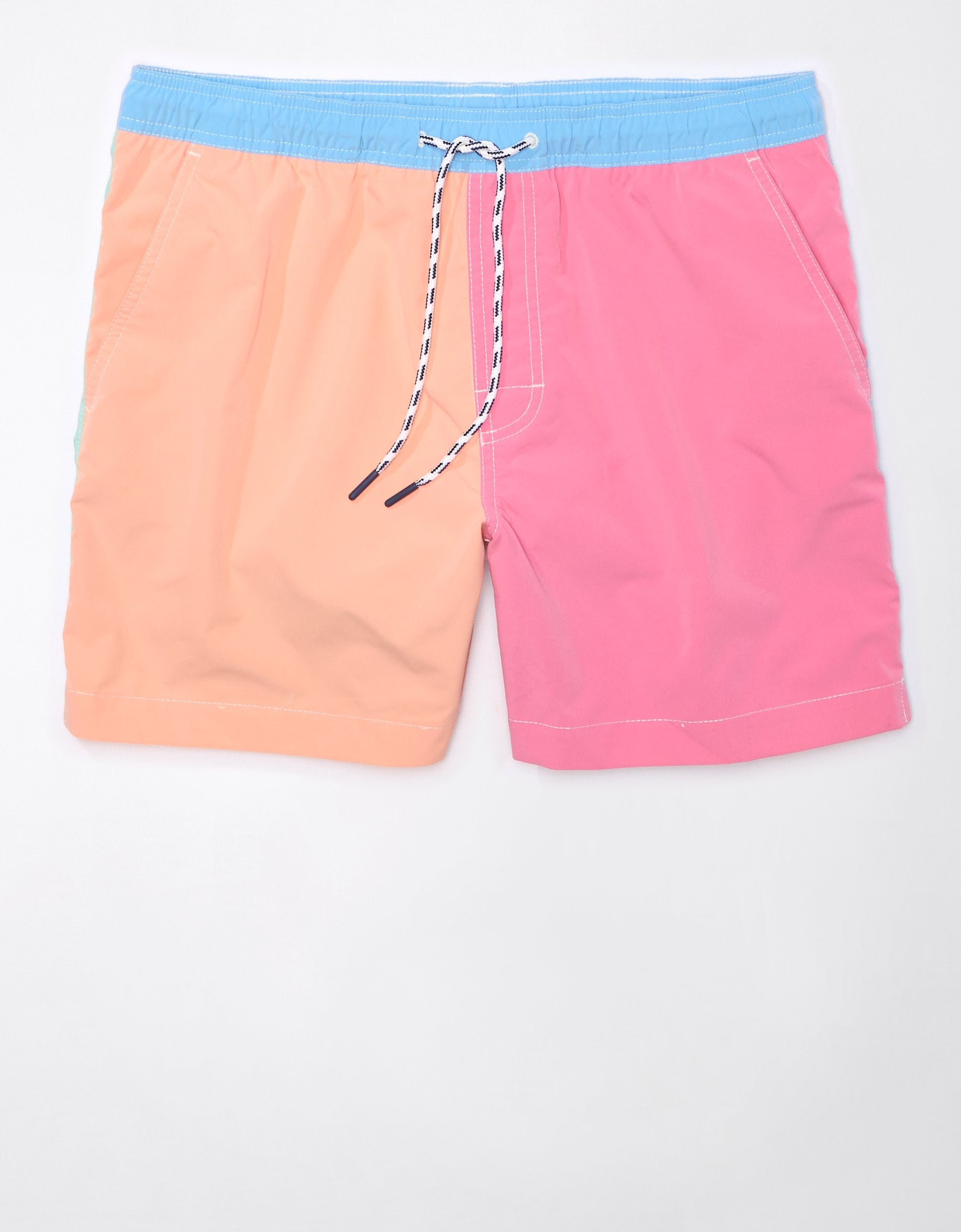 

Плавки-шорты AE Colorblock Flex 5" American Eagle Outfitters, цвет peach pop