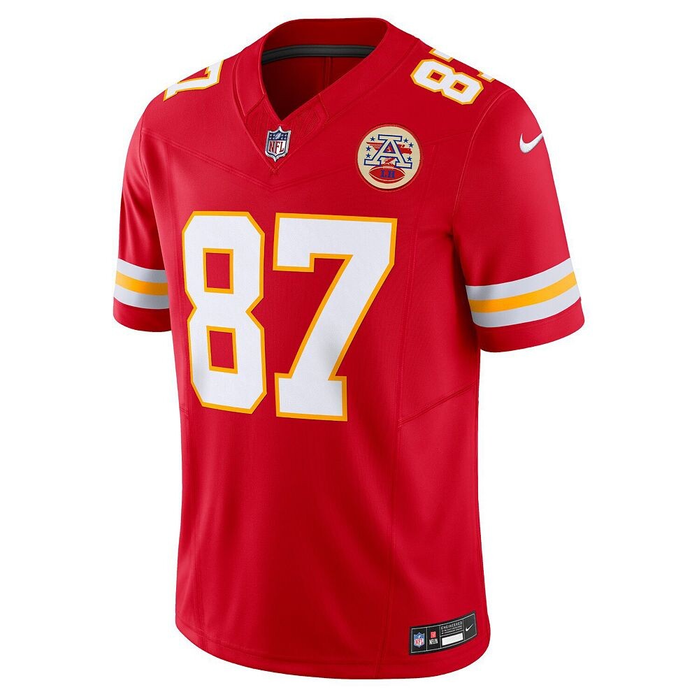 Мужские кроссовки Nike Travis Kelce Red Kansas City Chiefs Vapor F. Ограниченный Джерси, цвет Chf Red — фото 3