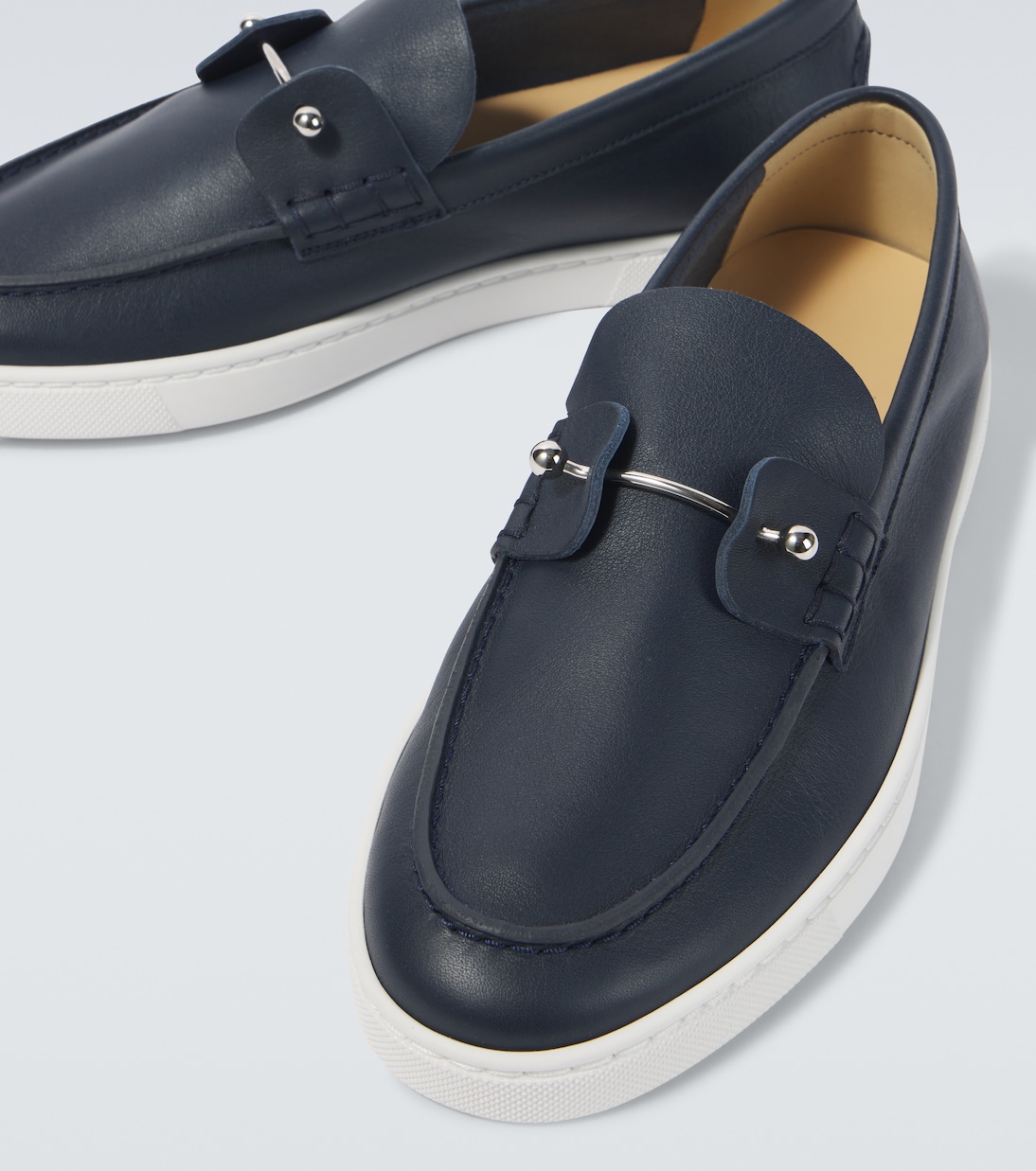 Кожаные лодочные туфли Chambeliboat Christian Louboutin, Marine — фото 3