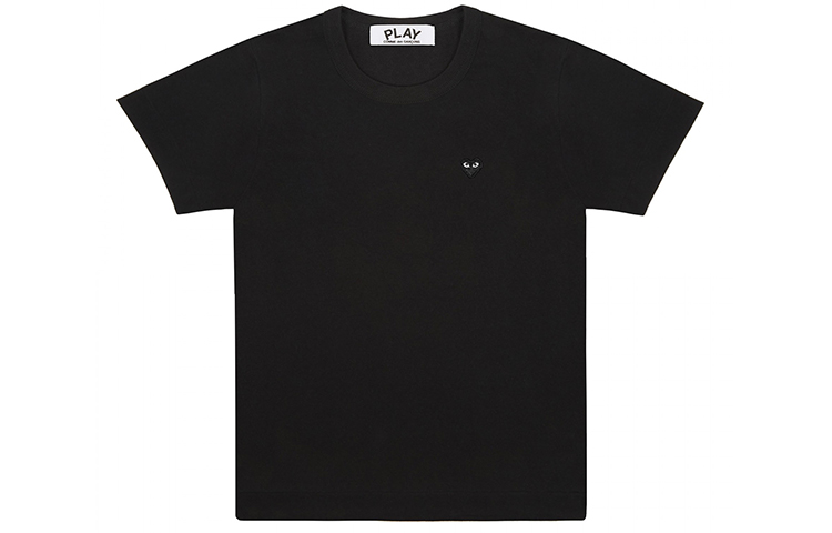 

Comme Des Garcons Play Женская Черная Футболка с Эмблемой Black CDG Play