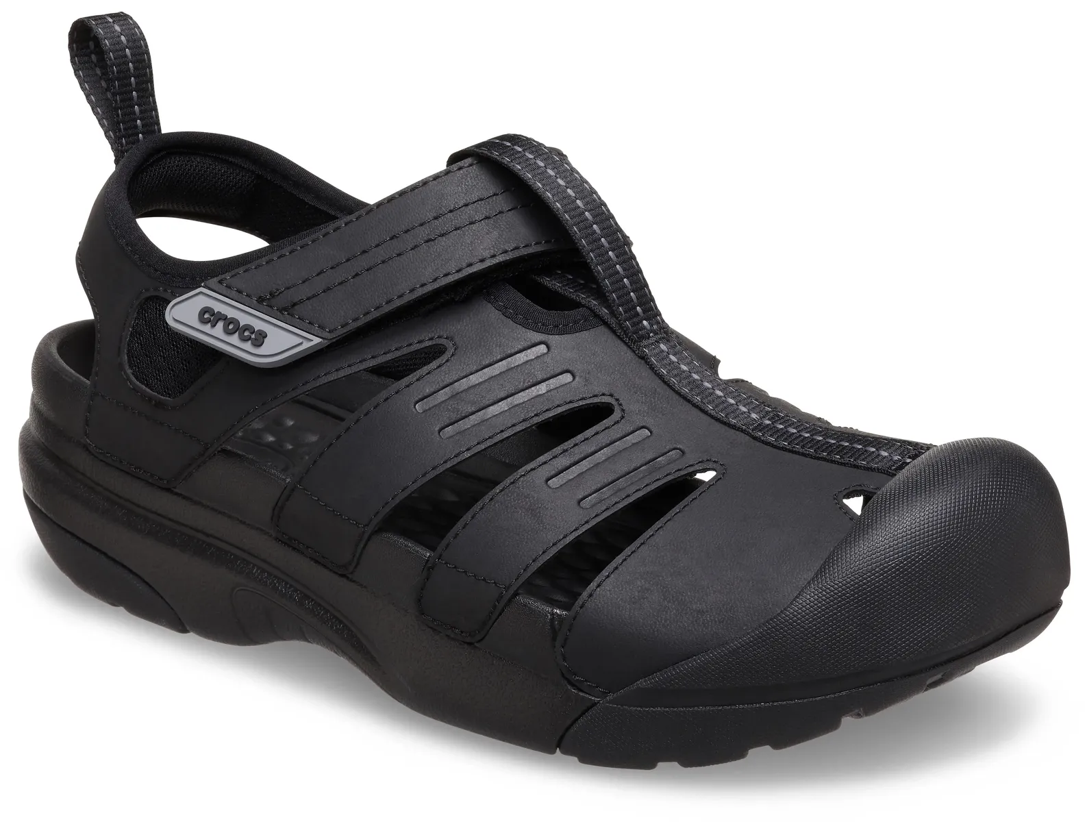 

Сандалии Crocs "Юкон Рыбак", полуботинки, тапочки, трекинговая обувь на практичной застежке-липучке, черный