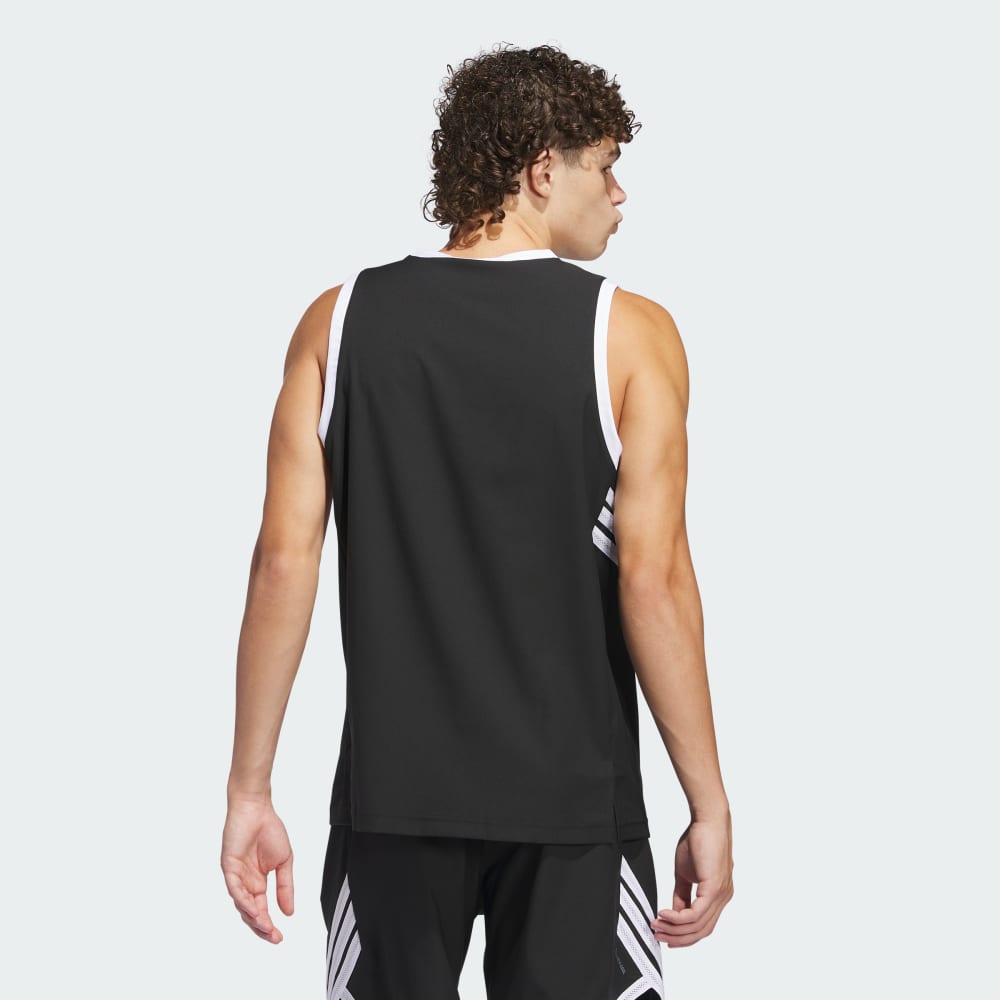Спортивный топ Adidas Crazy Lite Jersey, черный/белый — фото 2