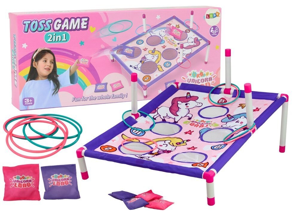 

Аркадная игра: Доска-единорог 2-в-1 для броска сумки-обруча Lean Toys