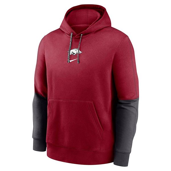 Толстовка с капюшоном мужская cardinal arkansas razorbacks 2024 sideline club fleece Nike — фото 3