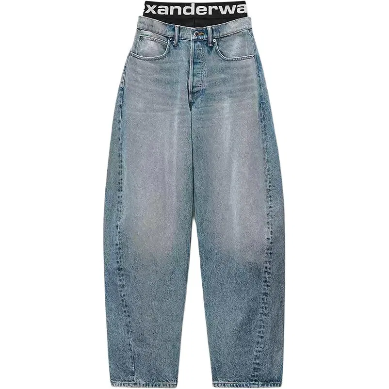 Джинсы Wide Leg Pants Alexander Wang Classic Light Indigo