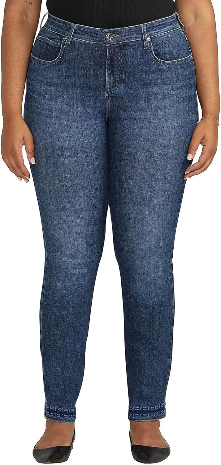 

Jag Jeans Women's Plus Size Ruby Mid Rise Straight Leg