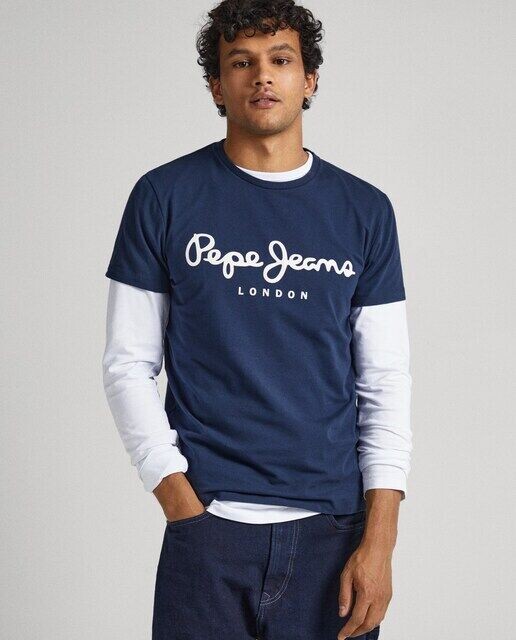 

Мужская футболка с короткими рукавами Pepe Jeans, темно-синий