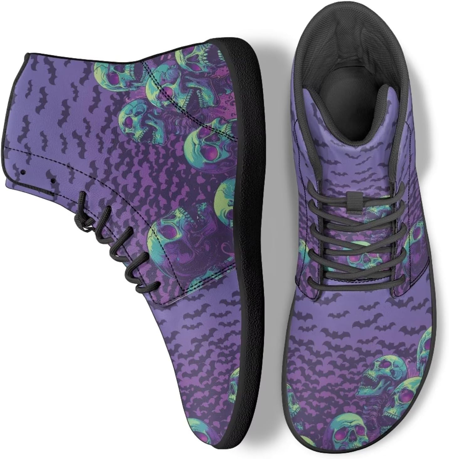 

Унисекс высокие кроссовки для бега для женщин и мужчин, обувь для ходьбы, тренировочные кроссовки из ПУ-кожи Ecaestolph, фиолетовый