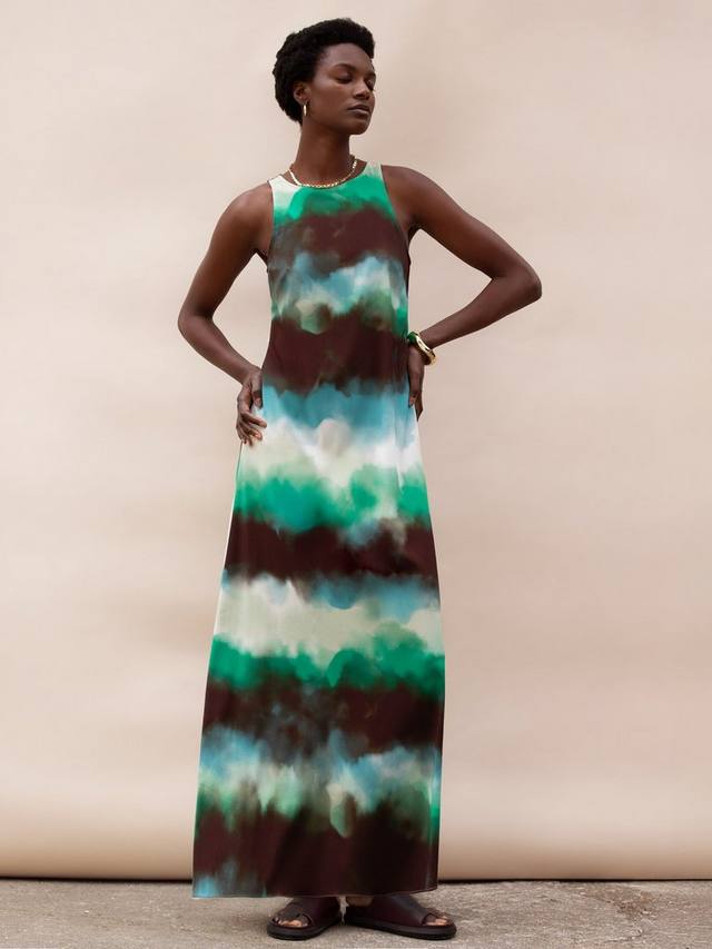 

Платье миди Petite Abstract Watercolour Ro&Zo, Green