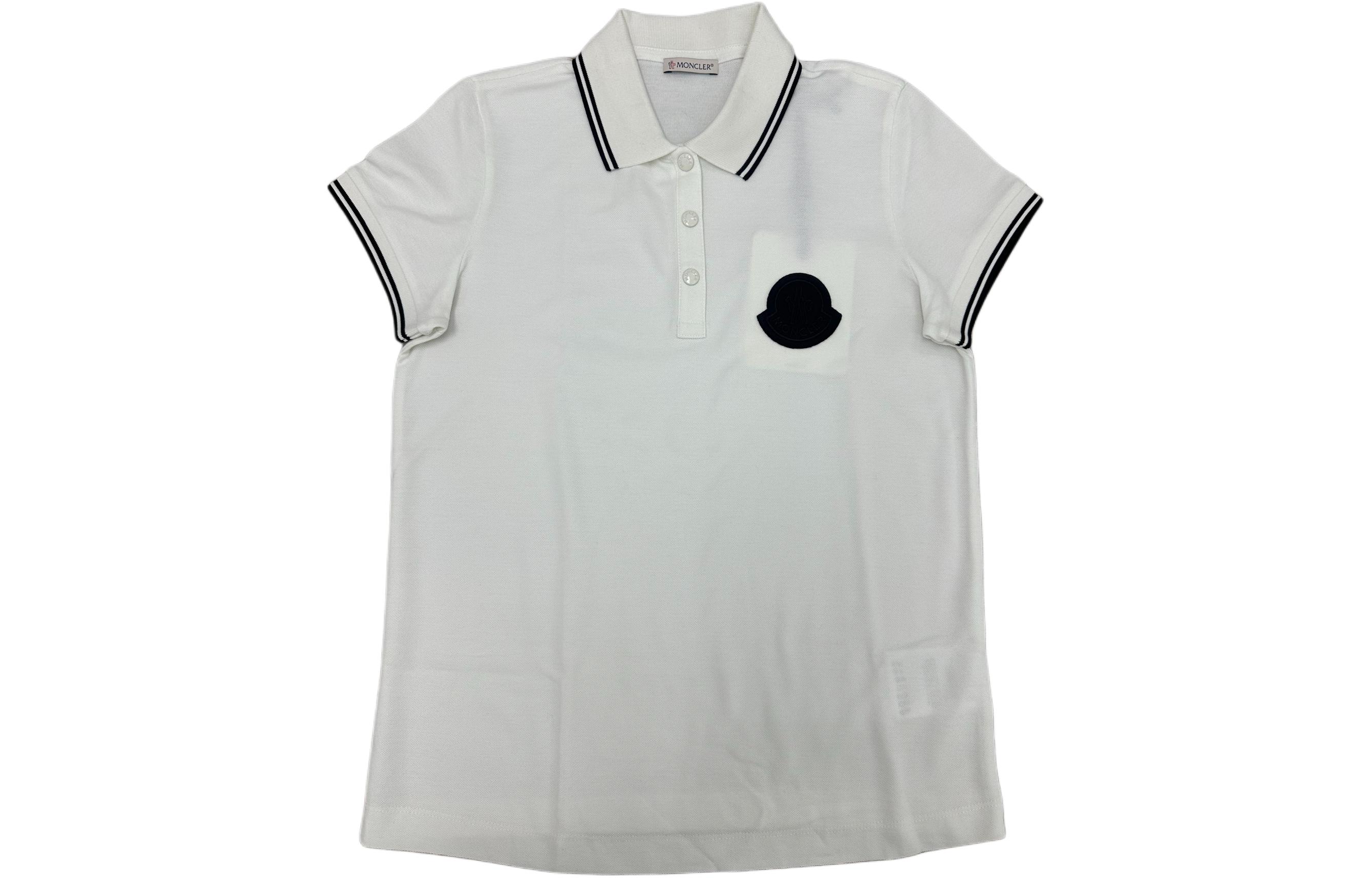 

Футболка поло женская белая Moncler