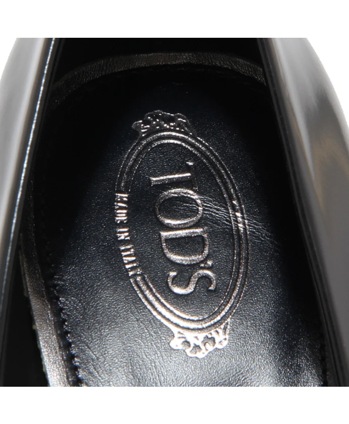 Черные кожаные туфли на высоком каблуке Tod'S, черный — фото 4