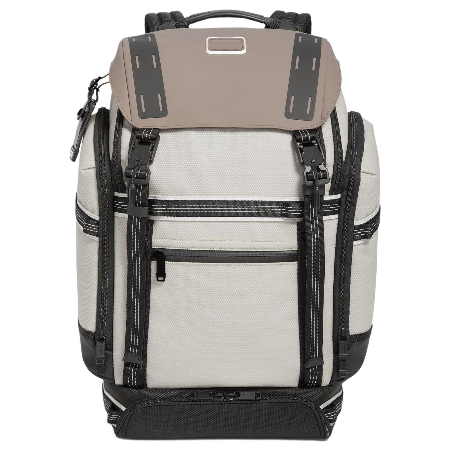 

Фабричный рюкзак мужской серый белый и коричневый TUMI