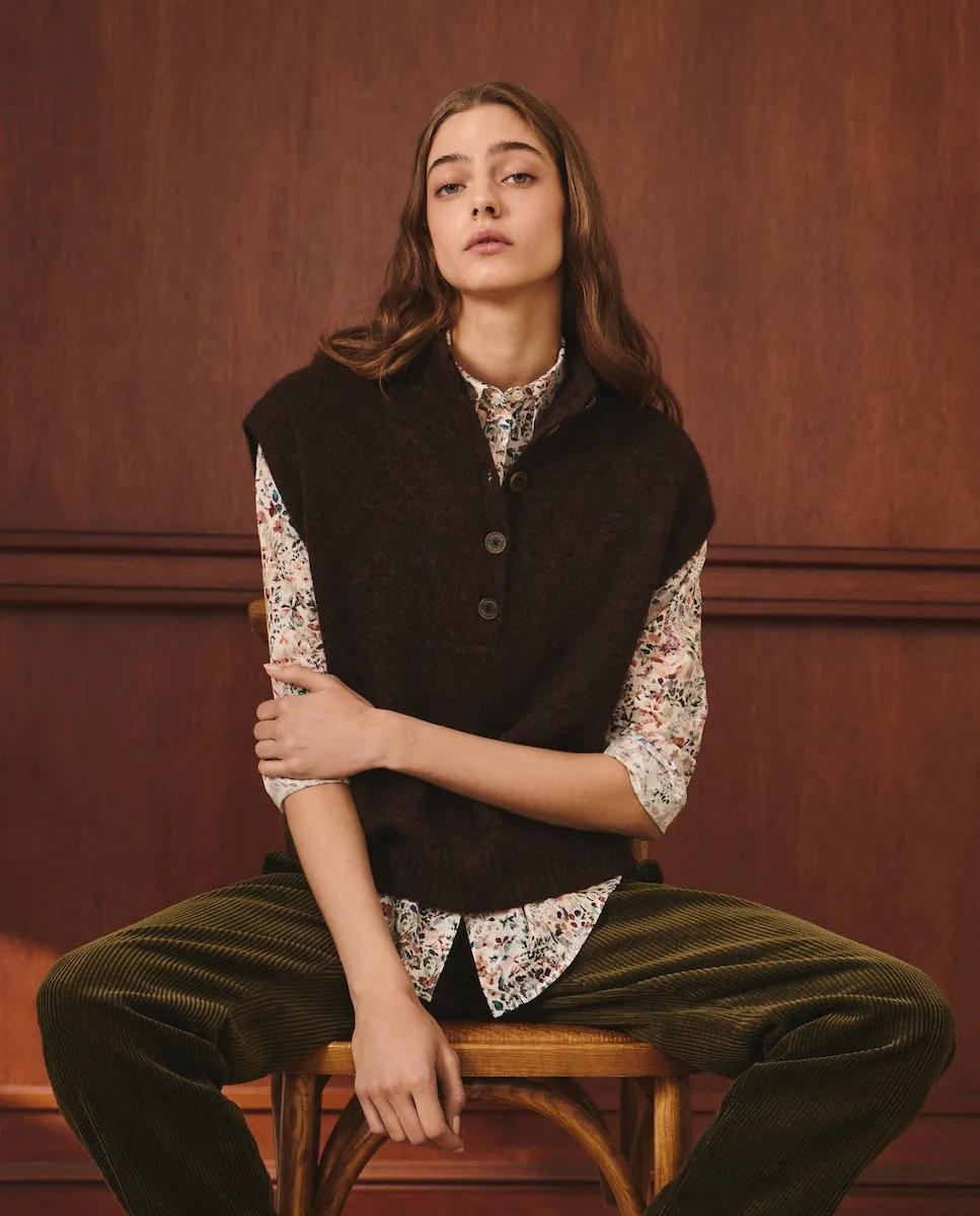 

Женский однотонный пуловер Lloyd's, коричневый