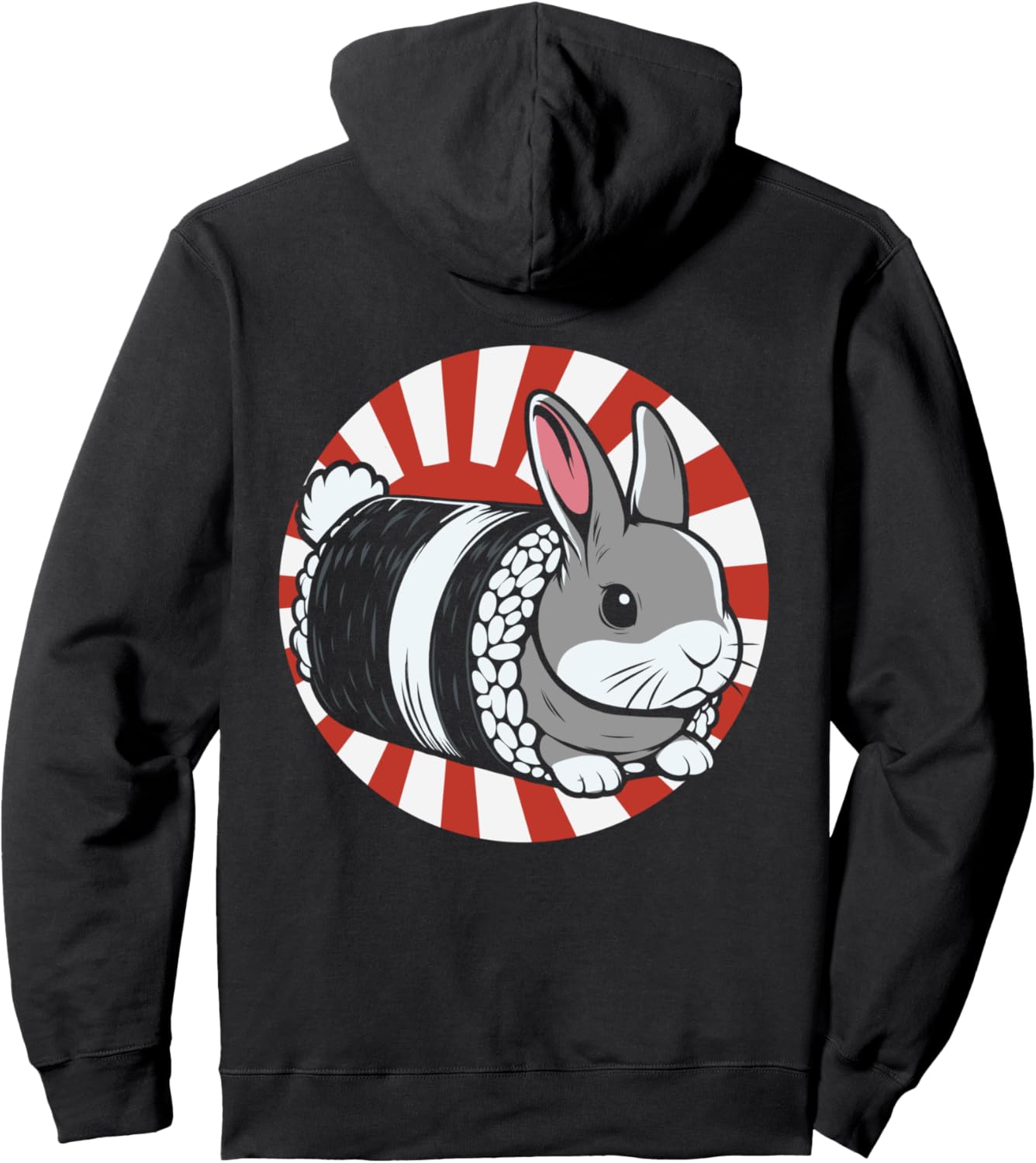 

Худи с изображением суши-зайчика и суши-кролика Sushi Japanese Food Bunny Sashimi Bunnies Hare, черный