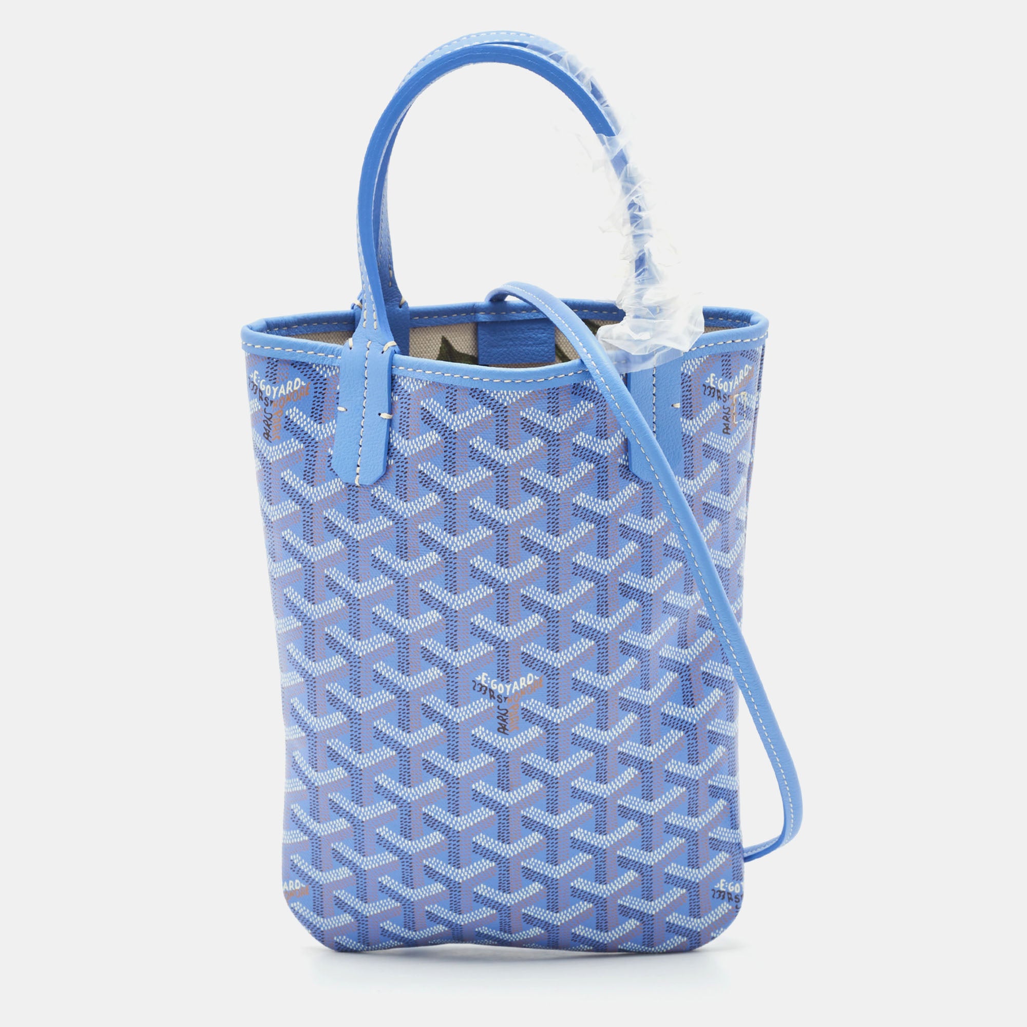

Сумка-тоут Poitiers PM Goyard Iris Goyardine с покрытием из холста и кожи, фиолетовый
