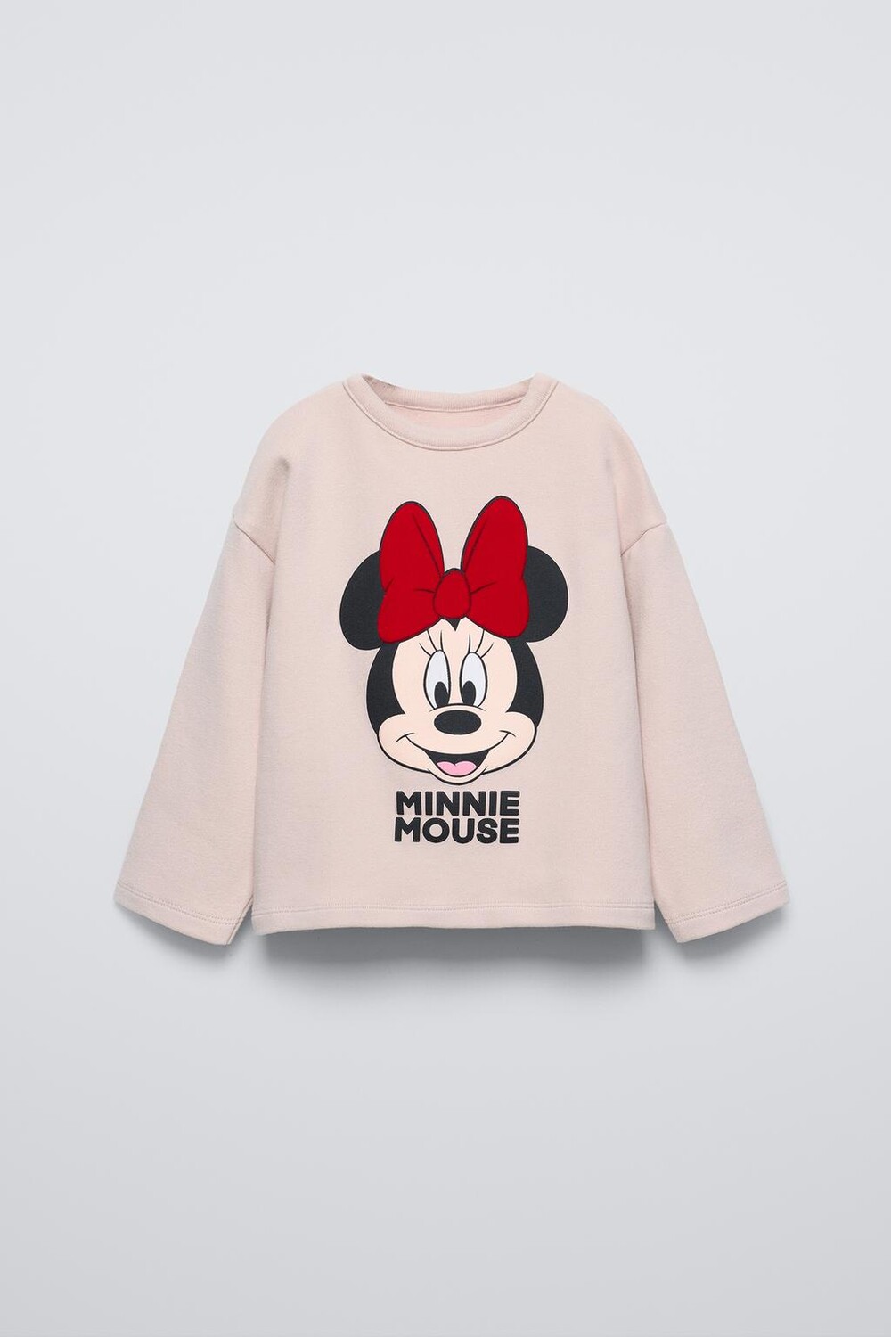 

Мягкая на ощупь флокированная футболка disney ZARA, бежевый