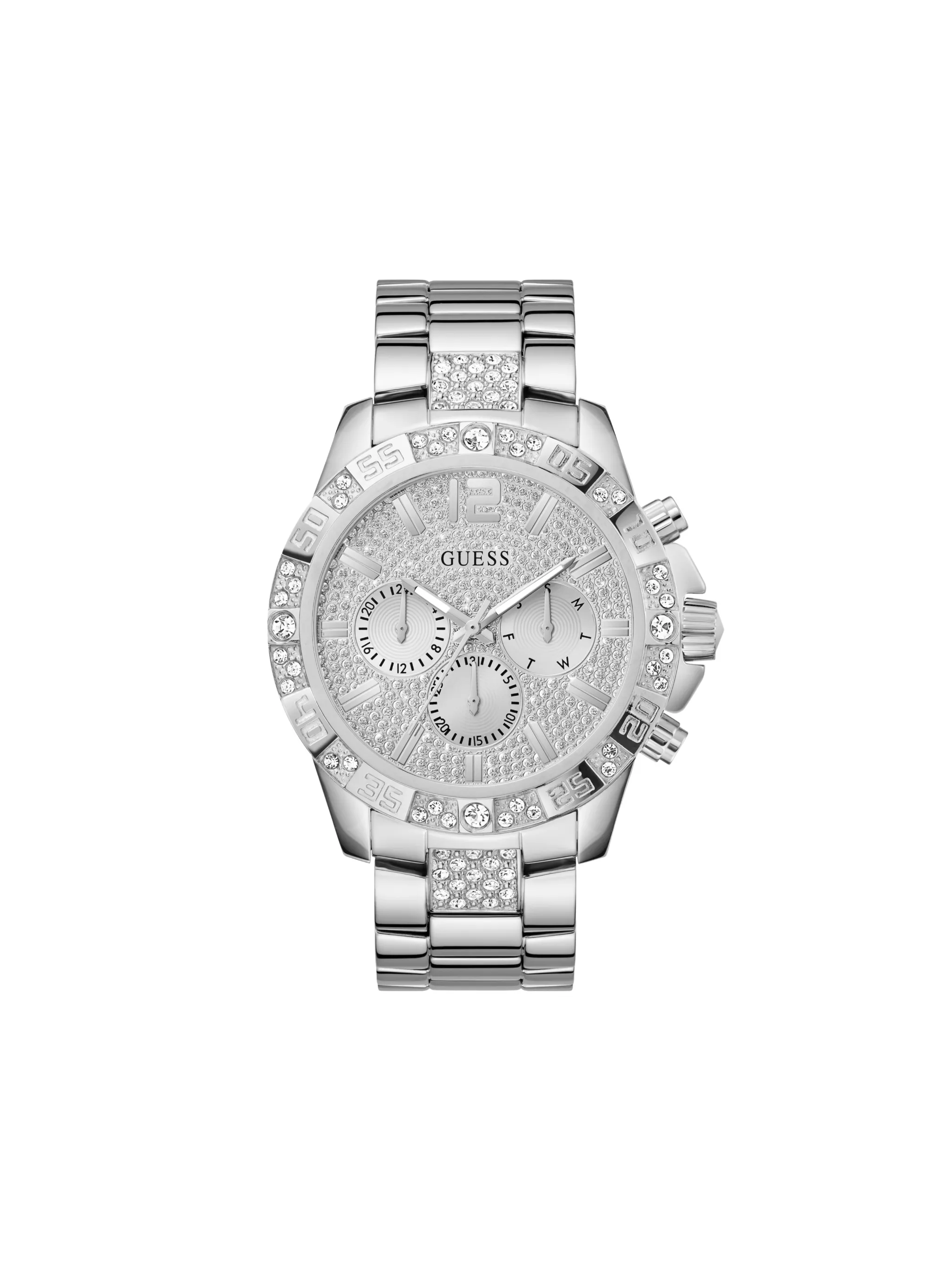 

Наручные часы Majestic 48 мм Guess Usa, серебристый