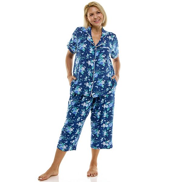 

Пижамный комплект Plus size с вырезом Croft & Barrow, Kiki Dainty Floral