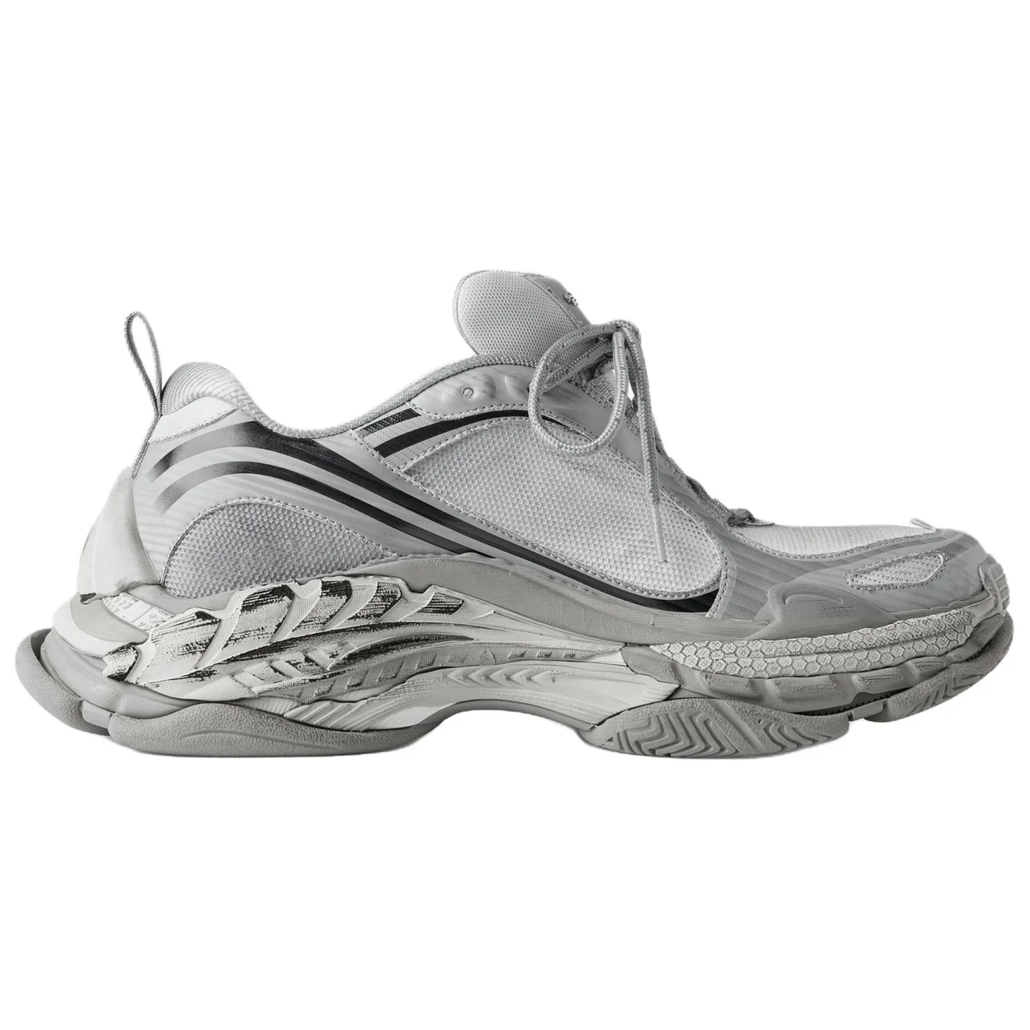 Balenciaga Triple S 2 Gradient Low top Chunky Sneakers мужские серые — фото 3