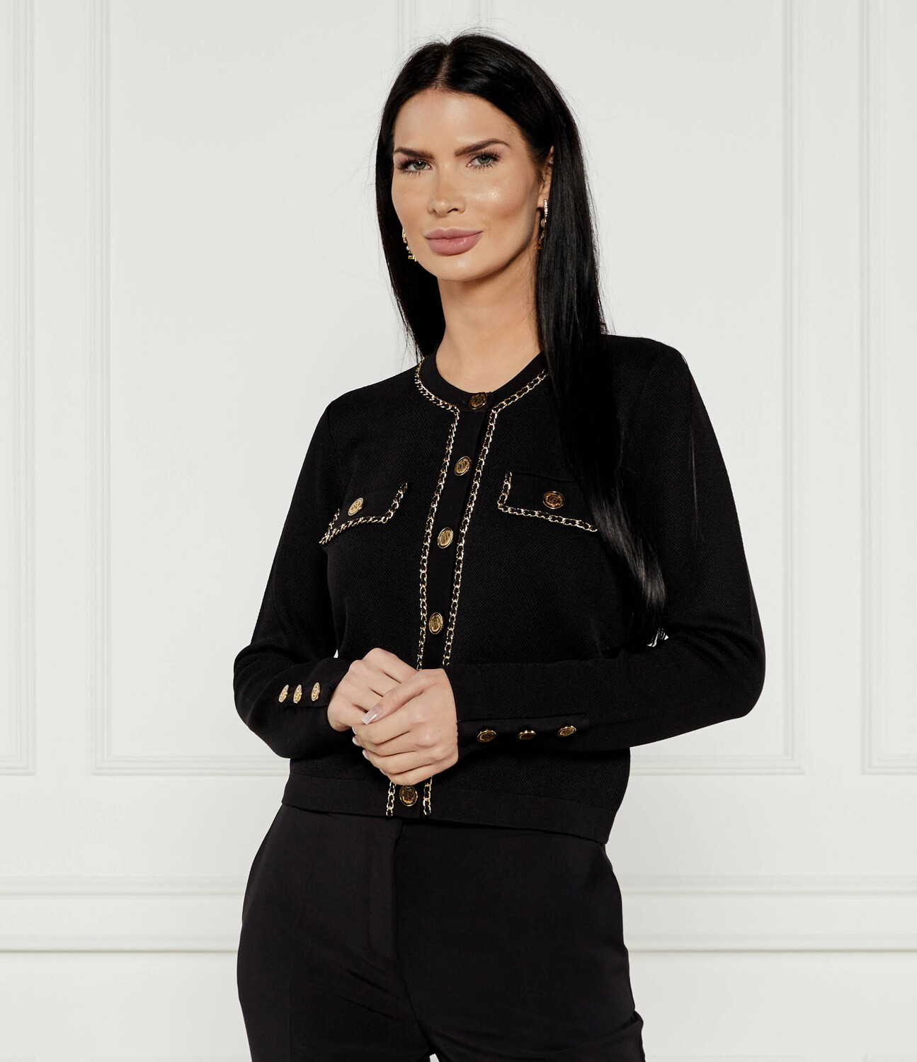 

Куртка Elisabetta Franchi elegante Cropped Fit, черный