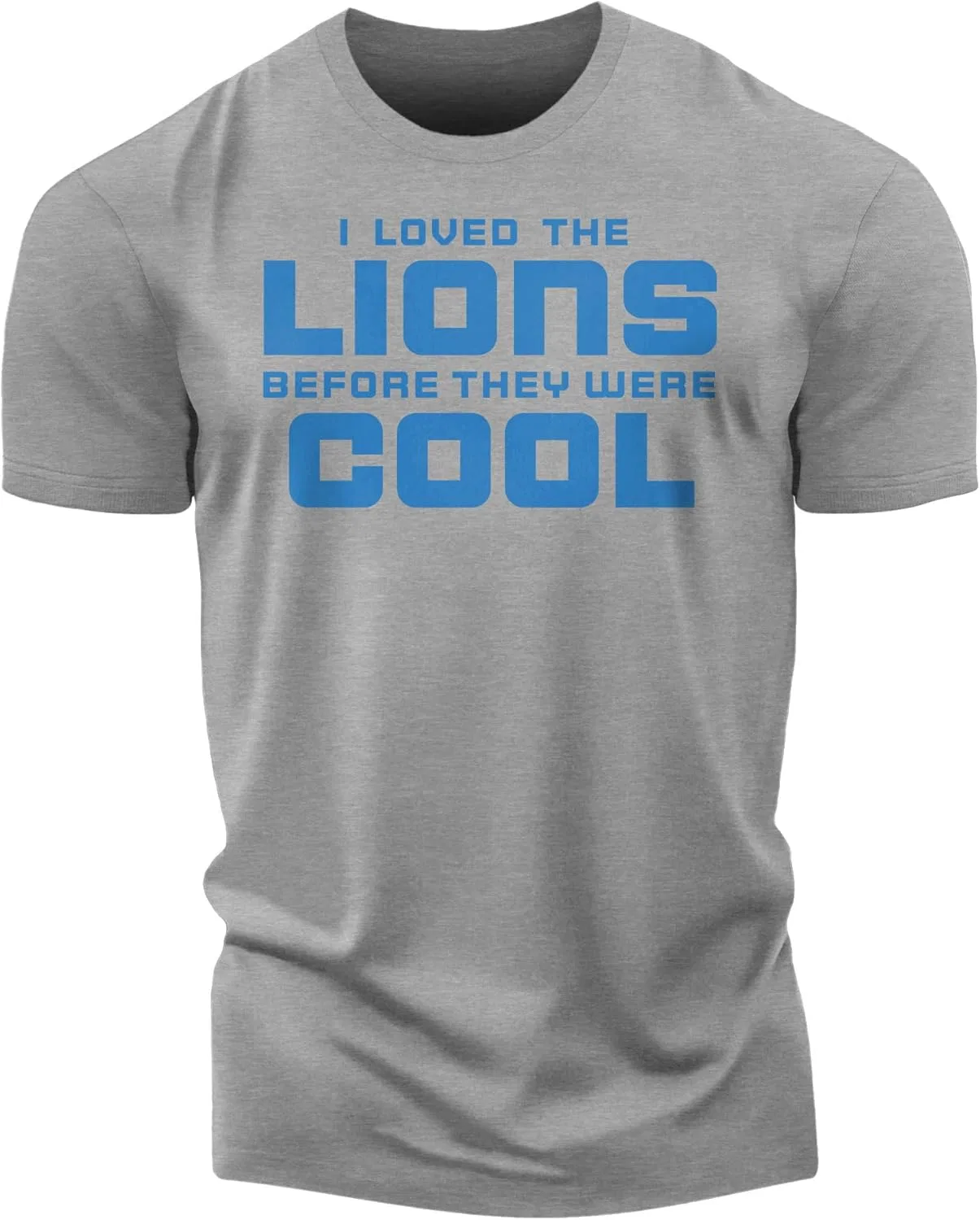 Футболка I Loved The Lions Before They were Cool для мужчин - повседневная футболка с принтом Generic, серый