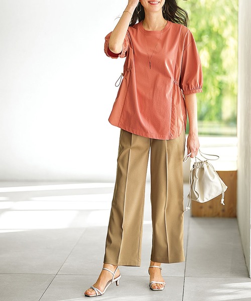 

Футболка с завязками, смесовый материал BELLUNA PLUS, коралловый