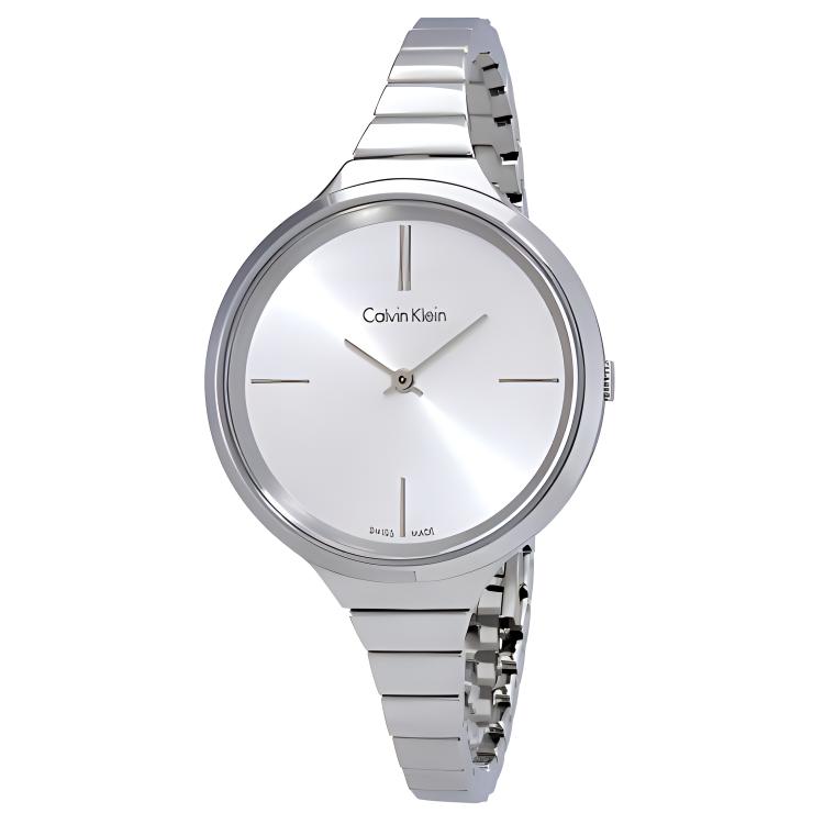 

Calvin Klein Часы Wrist Watch Quartz Movement Stainless Steel Strap 34mm Silver Dial Women's Watch, Silver Dial