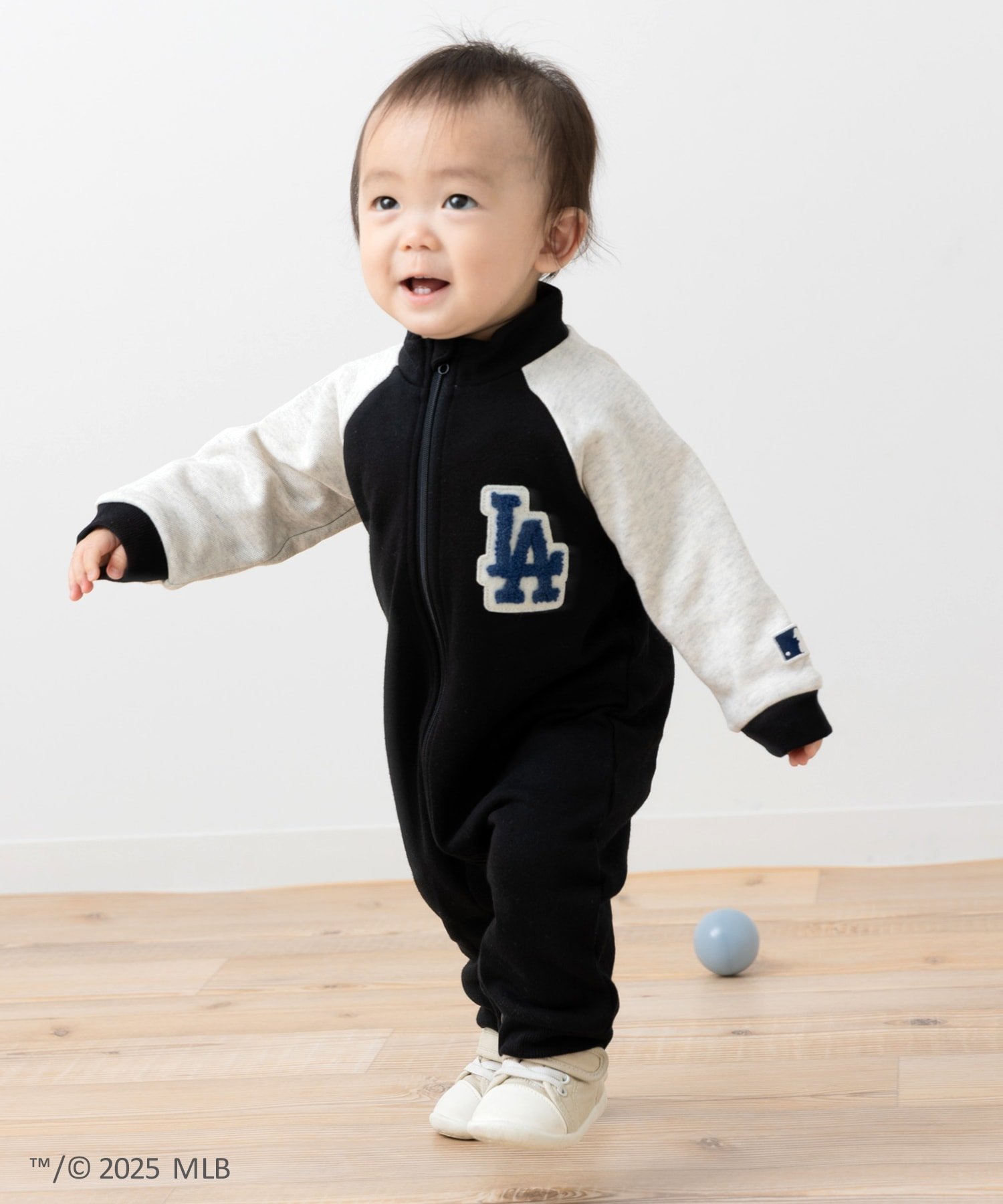 Флисовый комбинезон Mlb, black — фото 2