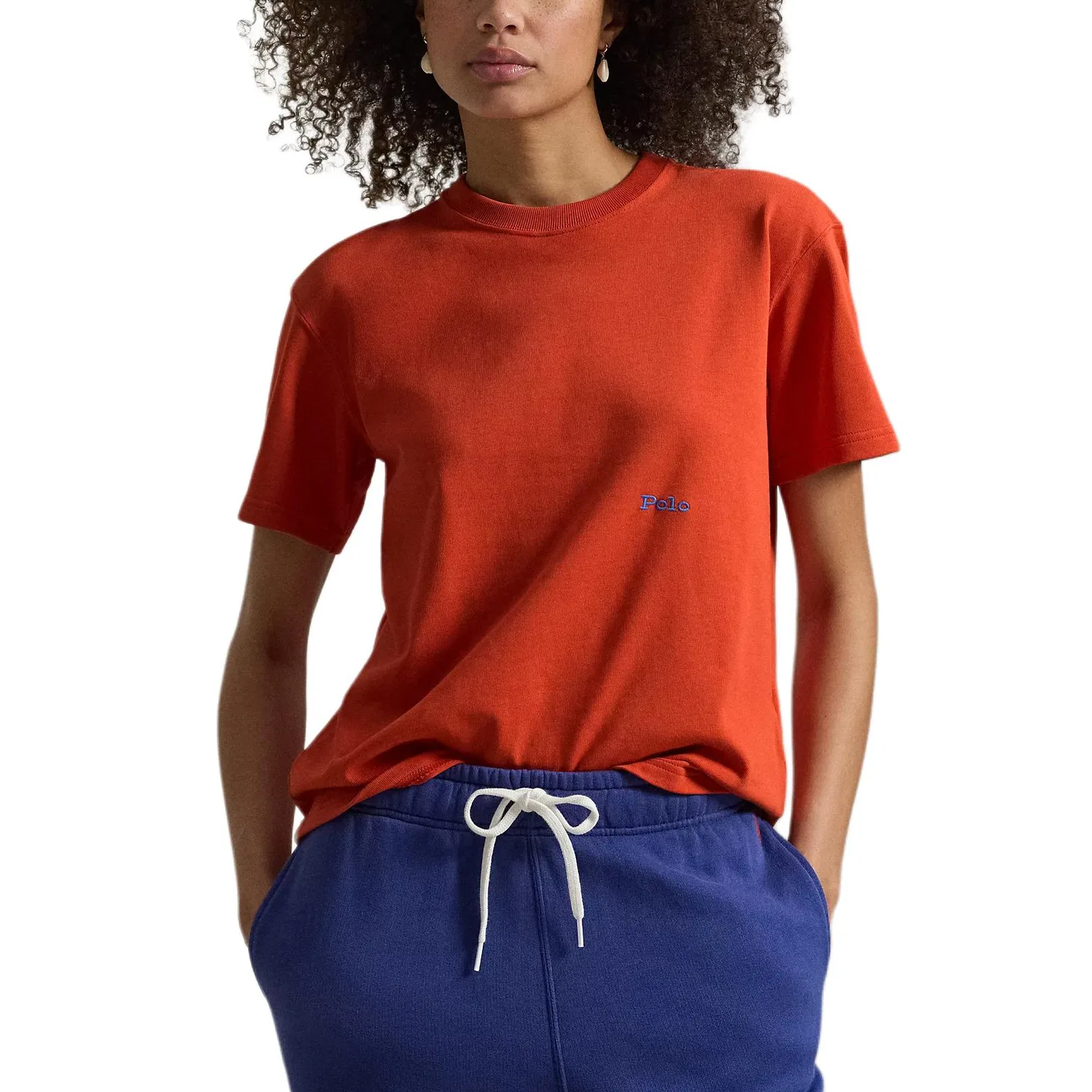 Футболка с круглым вырезом Polo Ralph Lauren оранжево-красная — фото 4