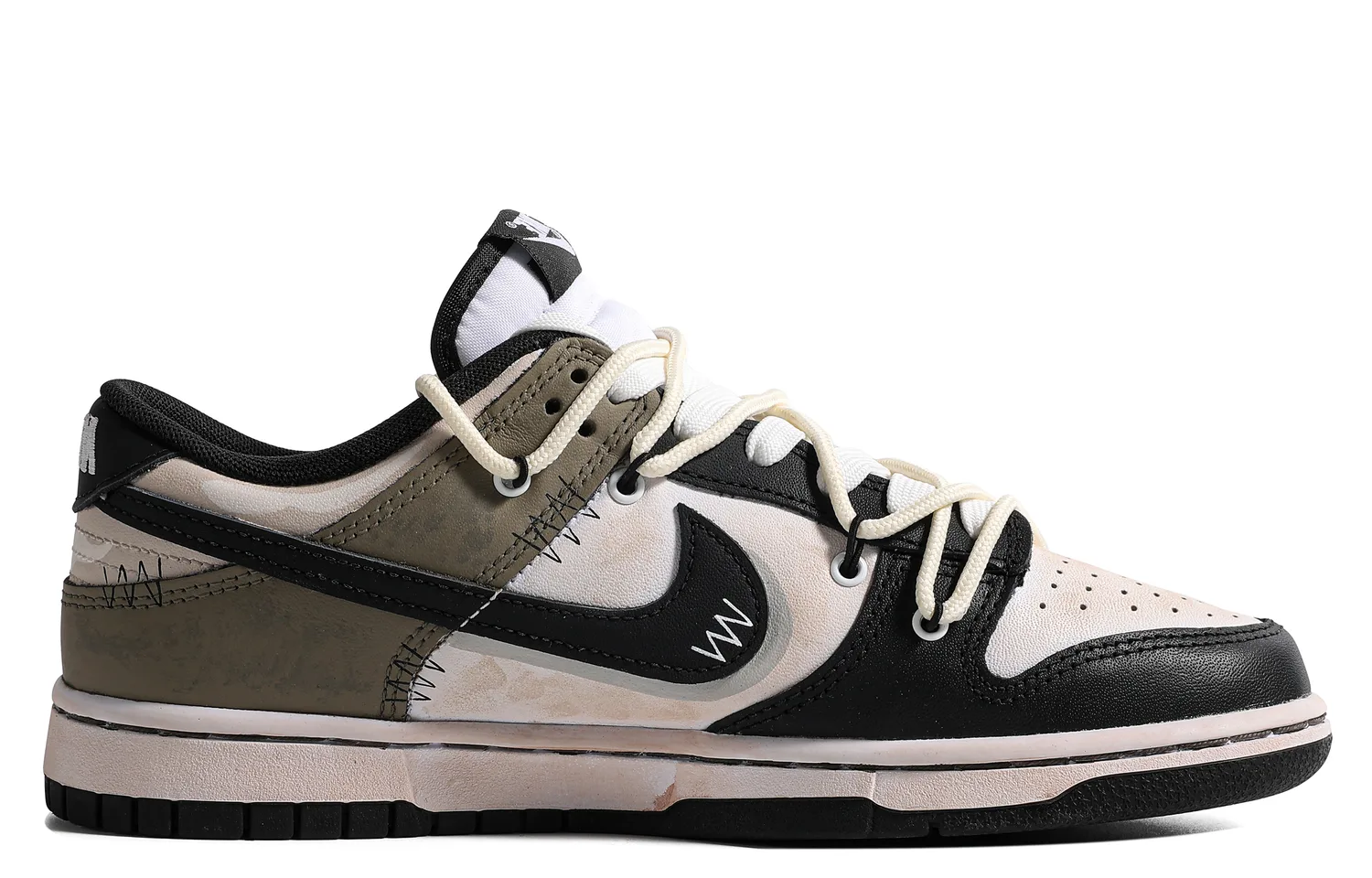 Nike Кроссовки для скейтбординга Dunk Leather Abrasion Resistant Balance Low Top мужские Black Brown — фото 4