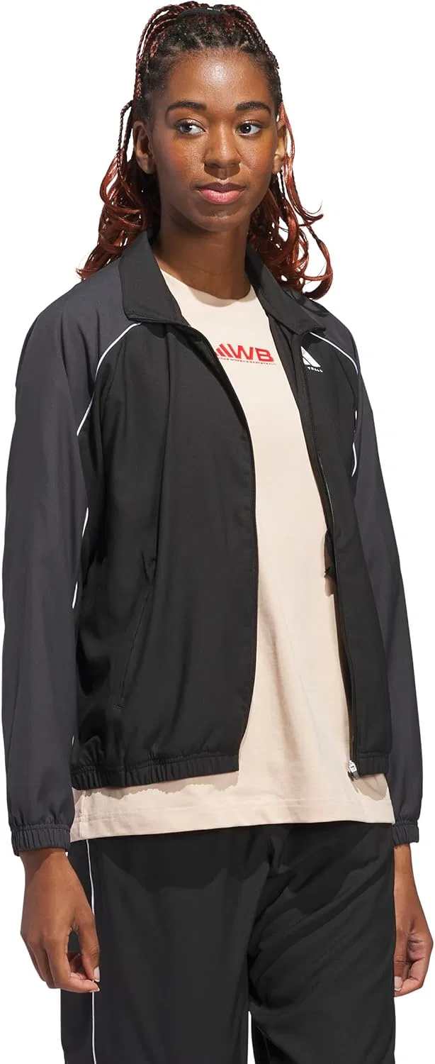 Куртка баскетбольная adidas, женская, цвет Black/Carbon — фото 2