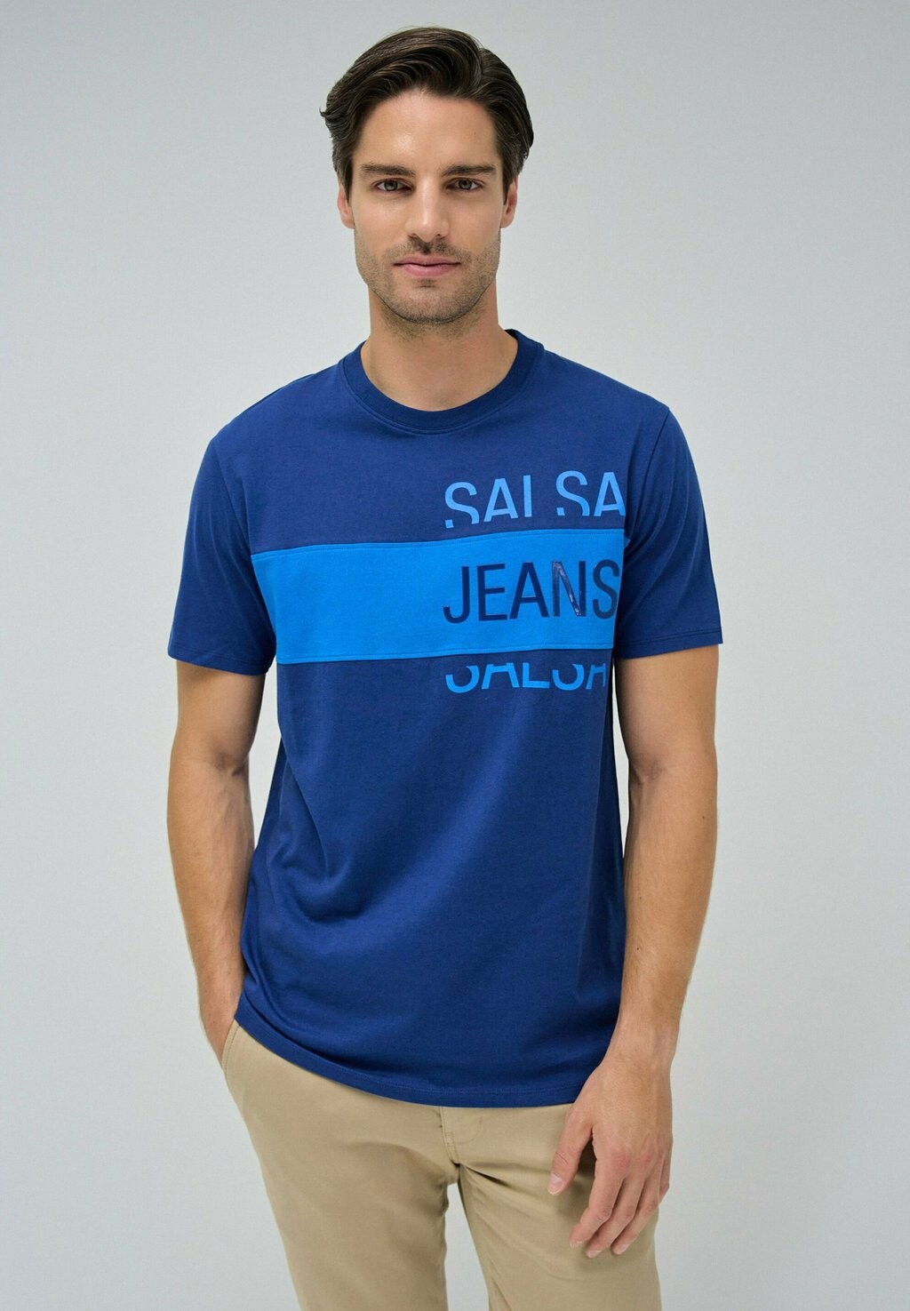 

Футболка с принтом REGULAR Salsa Jeans, синий