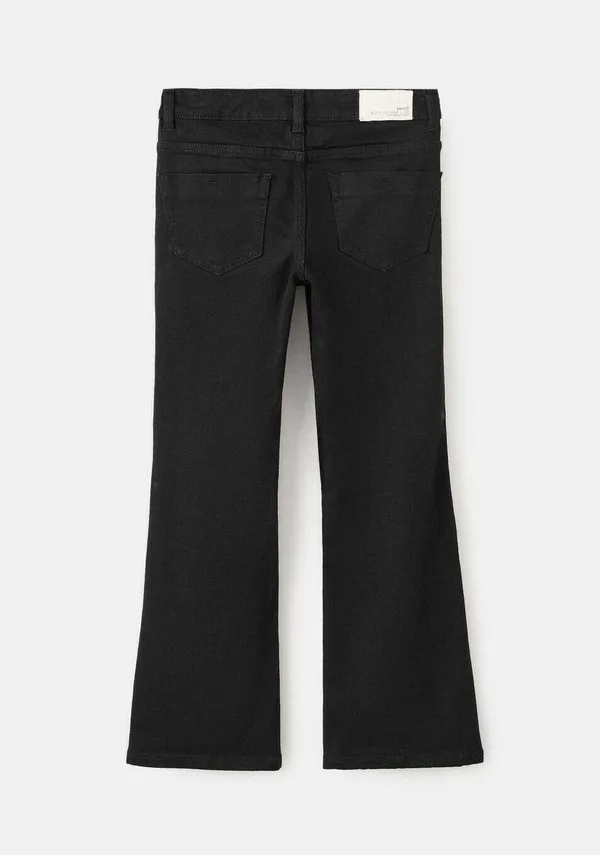 Детские расклешенные джинсы Mango Kids, Black Denim — фото 2