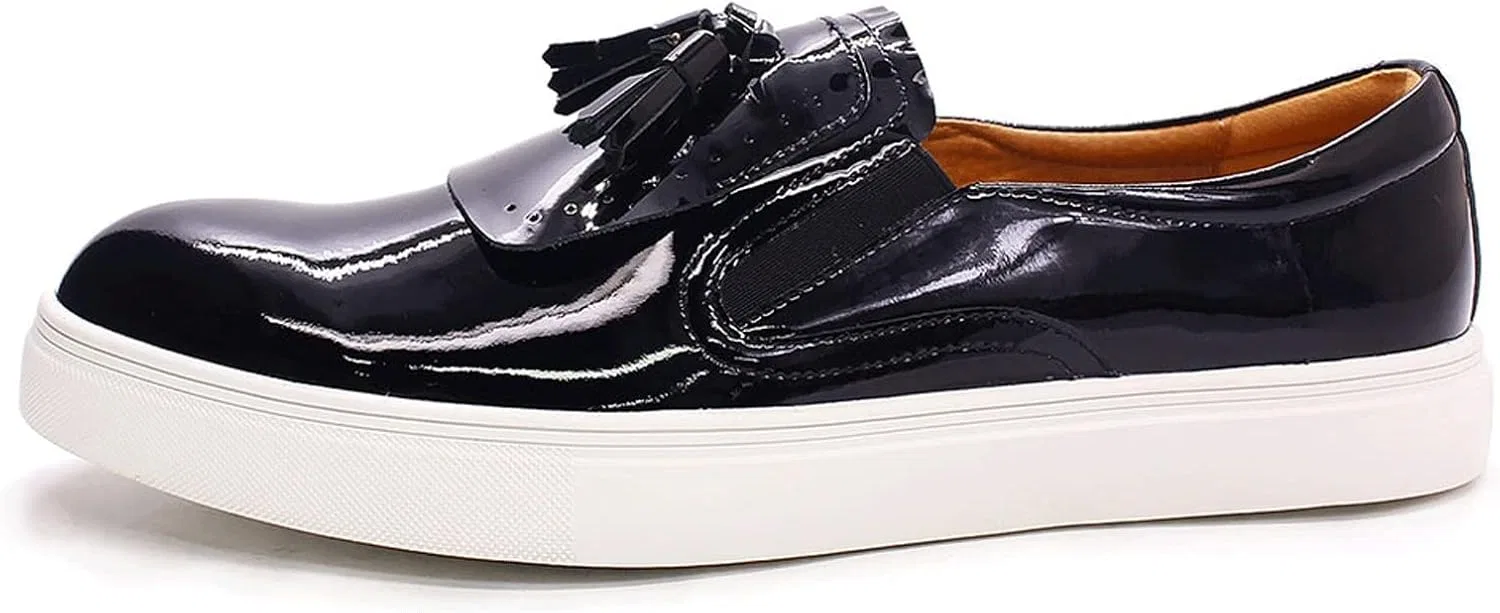 Туфли Men's Shoes, Leather, Casual Men's Shoes, Smooth and Soft Soles, Tassel Shoes and Sports Shoes Generic, Brown — фото 4
