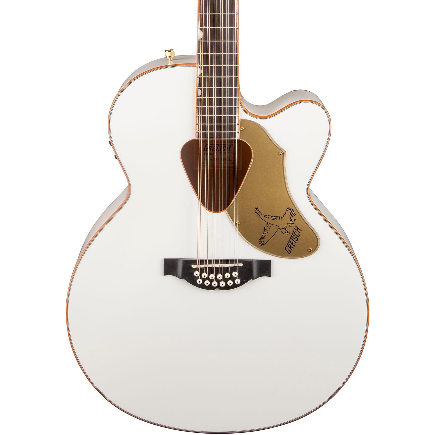 

Gretsch Guitars G5022CWFE-12 Rancher Falcon Jumbo 12-струнная акусто-электрическая гитара, белая