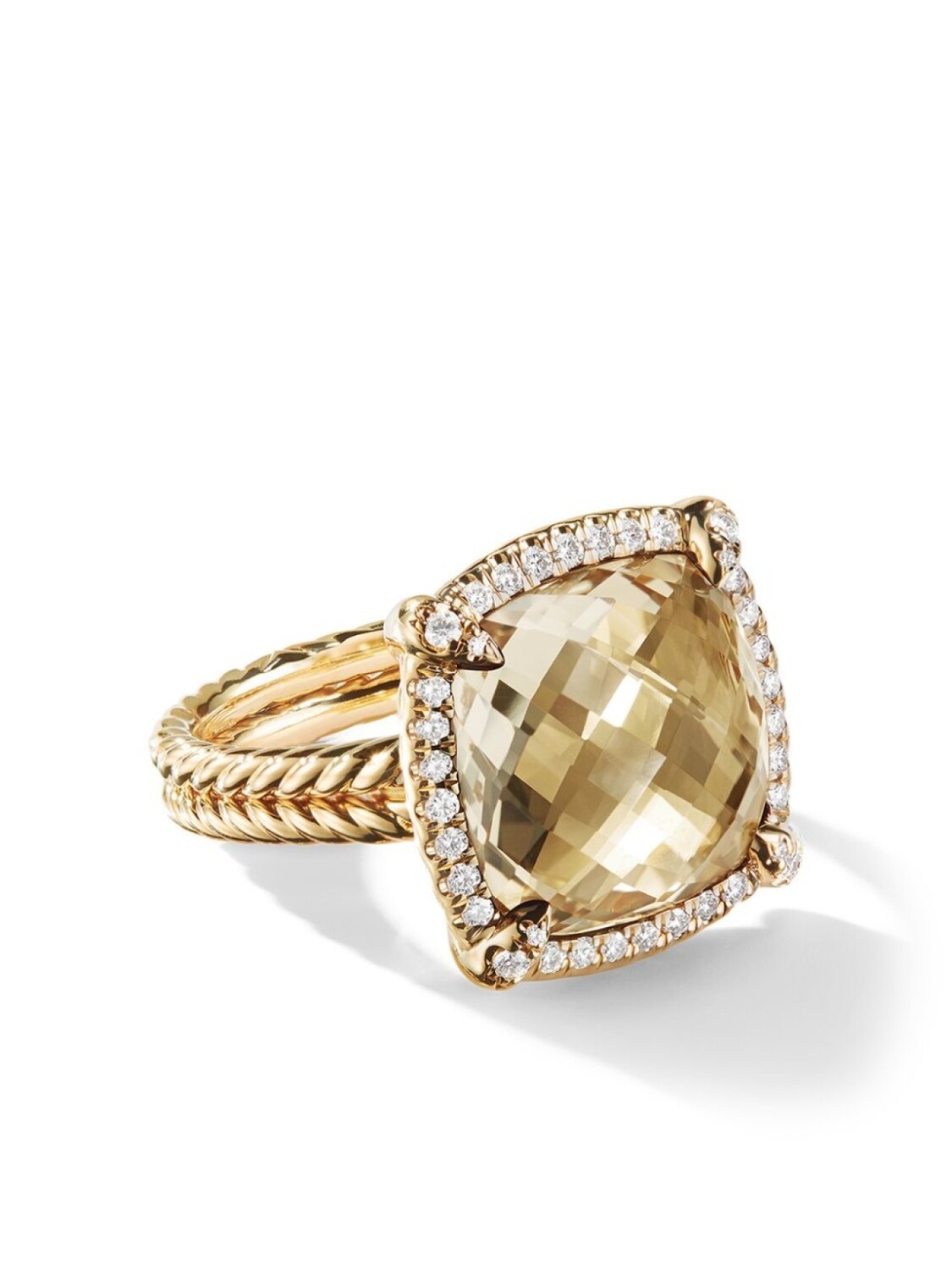 

Кольцо Châtelaine из желтого золота с бриллиантами и цитрином David Yurman, золотой