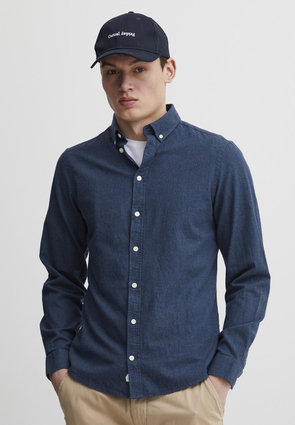 

Рубашка ANTON LS Casual Friday, цвет dark navy melange
