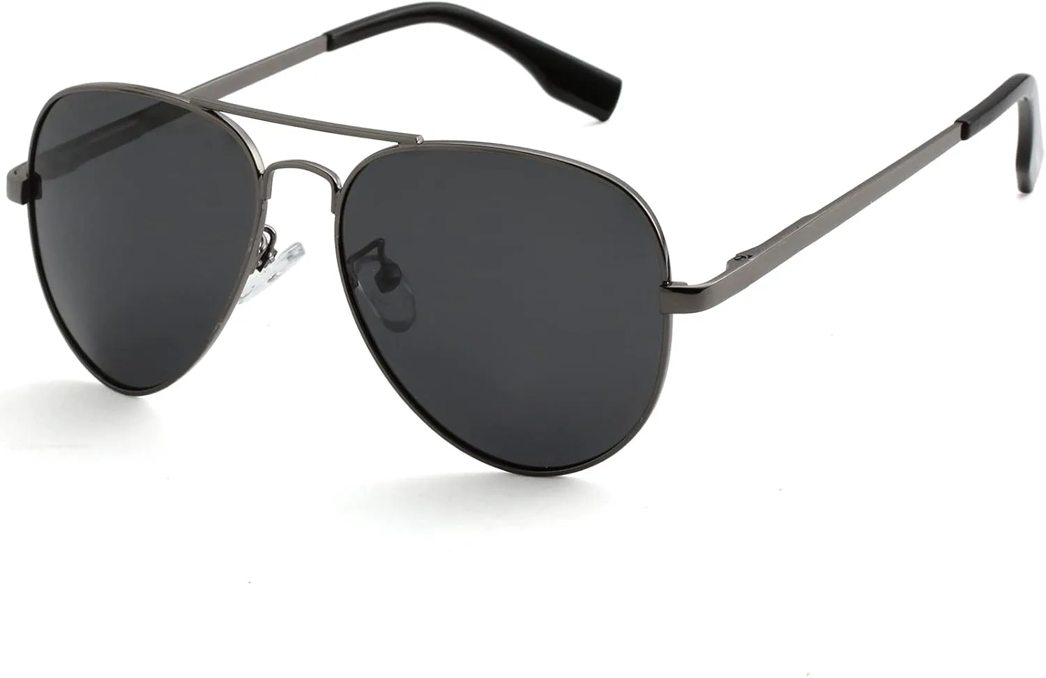 

Солнцезащитные очки-авиаторы PORADAY маленького размера, поляризованные, для подростков, металлическая оправа, линзы с защитой UV400, 52 мм, Gunmetal Frame/Grey