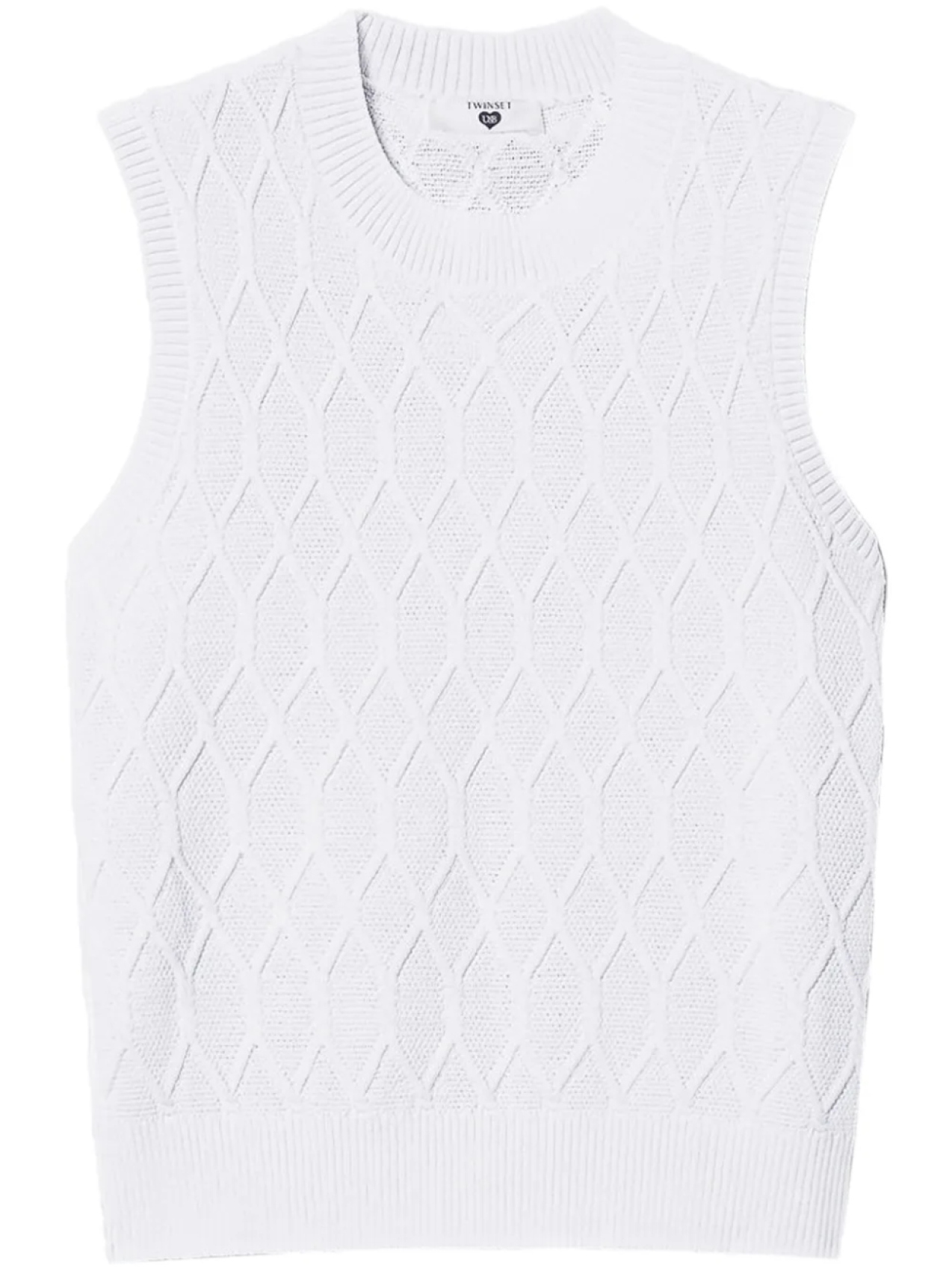 

TWINSET Ромбовидный топ, белый