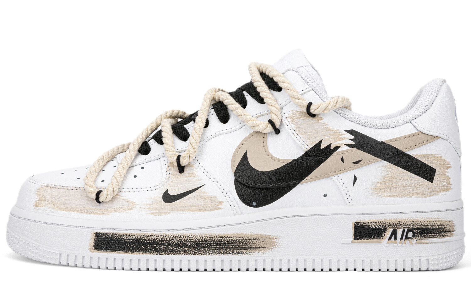 

Кроссовки Nike Air Force 1 Skateboard Shoes Unisex Low-Top Brown White/Black
