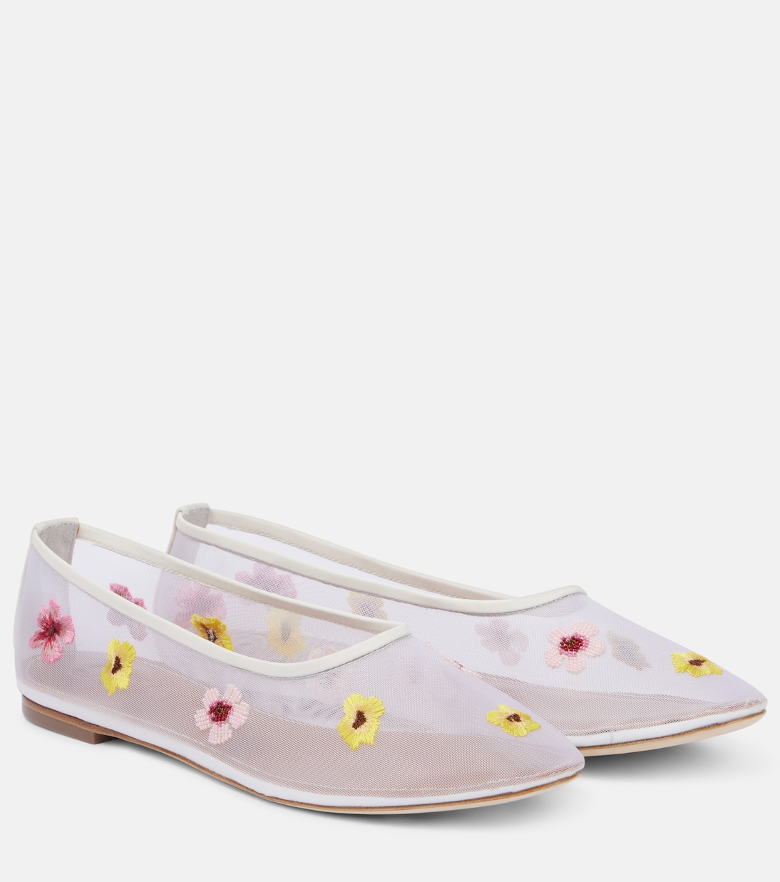 Балетки Alba с цветочным сетчатым узором Staud, Blossom Floral Mesh