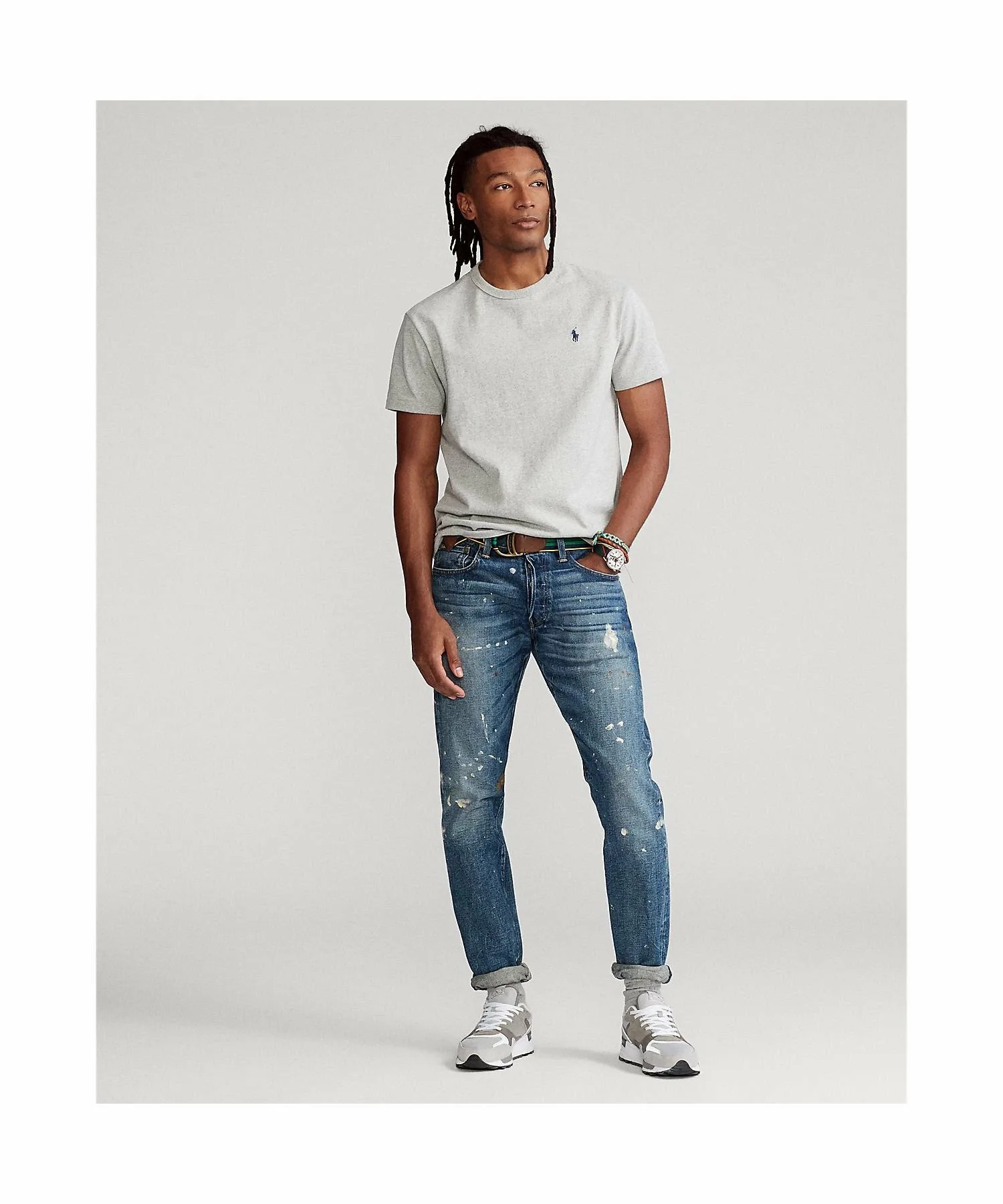 Классическая футболка из плотного трикотажа Polo Ralph Lauren, 020 Gray — фото 3