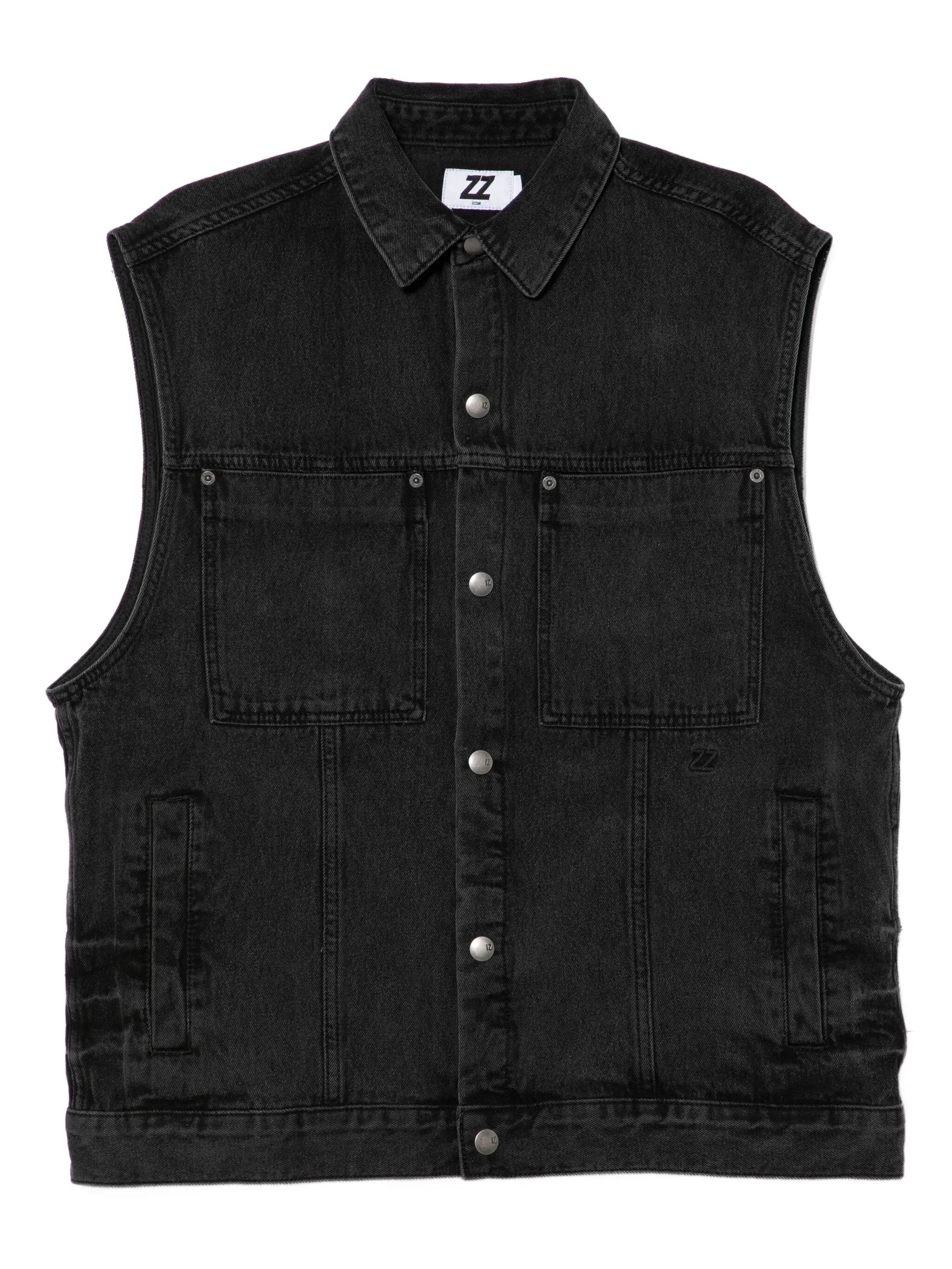 

Джинсовая куртка с вышитым логотипом Izzue, черный